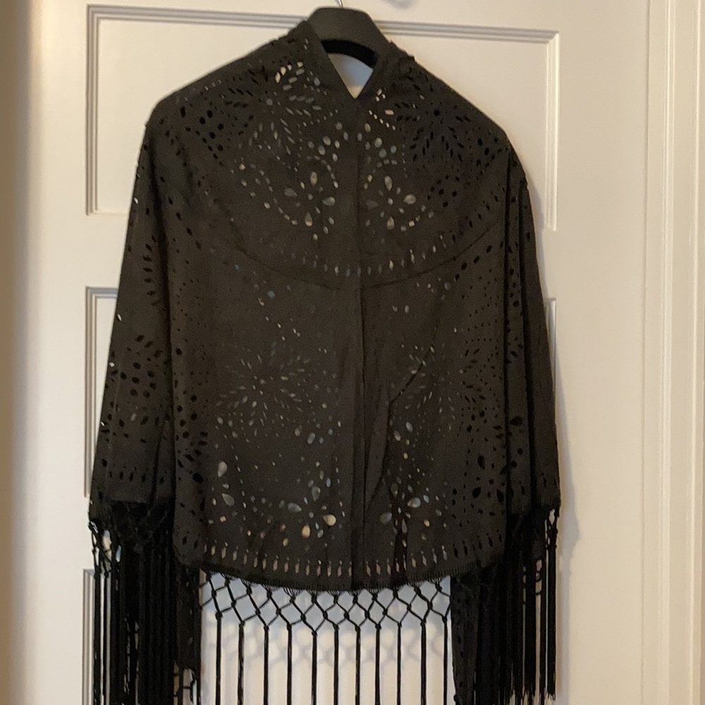 Black Shawl Style Jacket